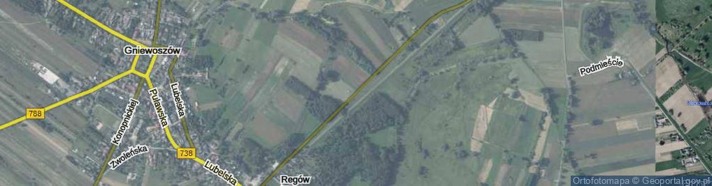 Zdjęcie satelitarne Regów Nowy ul.